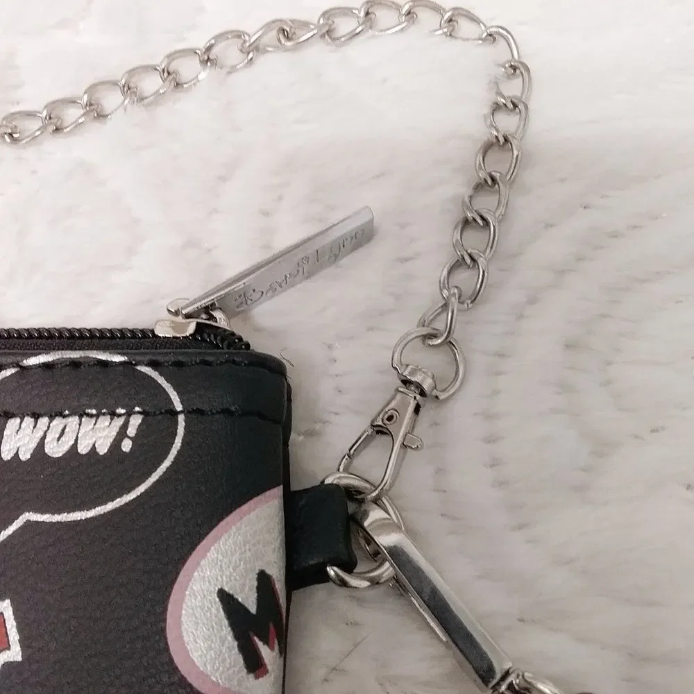 Bari Lynn Purse Convertible Crossbody Wristlet Colorful Emoji and Word Graphics